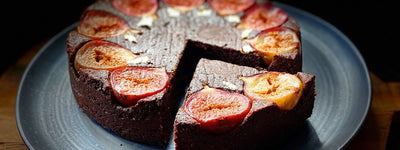 Chocolate, Fig and Sherry Polenta Cake